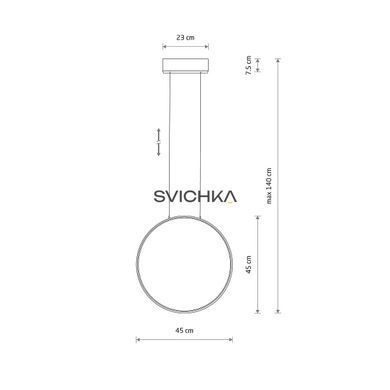 Підвісний світильник Nowodvorski CIRCOLO LED S, 1x18W, 3000K, чорний, Чорний, Чорний, Чорний