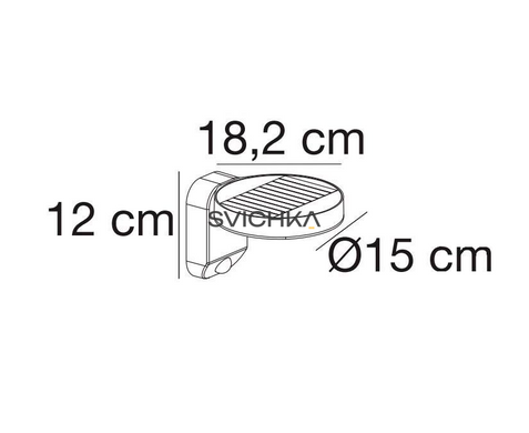 Бра на солнечной батарее Nordlux 2118141003 Rica Black