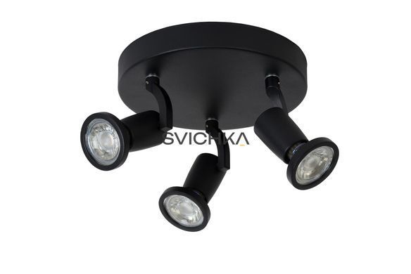 Потолочный точечный светильник Lucide JASTER LED &Oslash; 20 cm LED GU10 3x5W 2700K Black