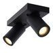 Потолочный точечный светильник для ванной Lucide TAYLOR LED Dim to warm GU10 2x5W 2200K/3000K IP44 Black, BLACK