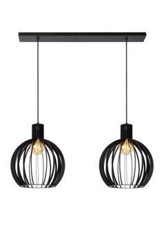 Підвісний світильник Lucide MIKAELA 2xE27 Black, BLACK