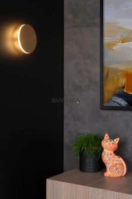 Настінний світильник Lucide EKLYPS LED &Oslash; 15 cm LED 1x7W 3000K Matt Gold / Brass, Matt Gold / Brass