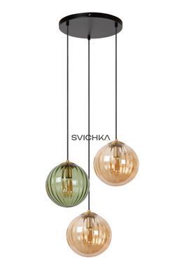 Подвесной светильник Lucide MONSARAZ &Oslash; 35 cm 3xE27 Green