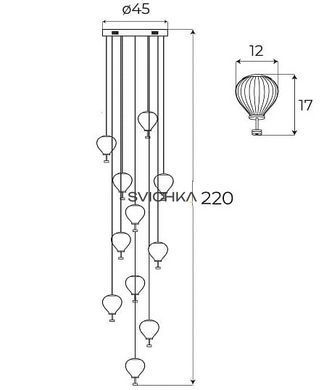 Підвісний світильник Maxlight Palloncini 11, Multicolor