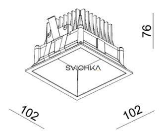 Точковий світильник Mistic Mini Square MSTC-05411140, Білий, Білий