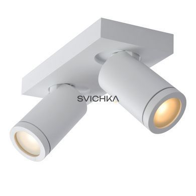 Потолочный точечный светильник для ванной Lucide TAYLOR LED Dim to warm GU10 2x5W 2200K/3000K IP44 White