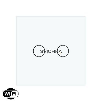 Розумний сенсорний Wi-Fi вимикач 2 сенсора Livolo білий скло (VL-C7FC2NY-2GWP)