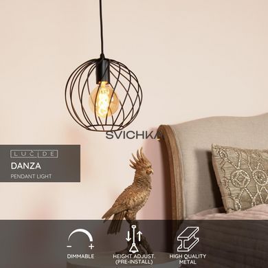 Подвесной светильник Lucide DANZA &Oslash; 25 cm 1xE27 Black