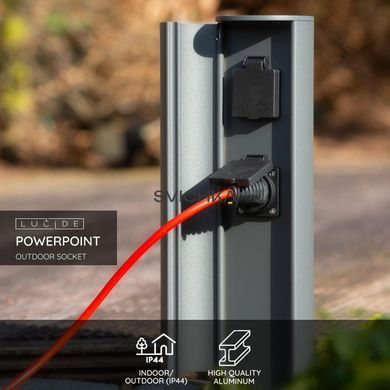 Стовпчик з розетками Lucide POWERPOINT, Anthracite