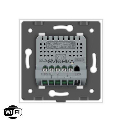 Розумний сенсорний Wi-Fi вимикач 2 сенсора Livolo білий скло (VL-C7FC2NY-2GWP)