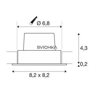 Врезной точечный светильник SLV 1003068 NEW TRIA 68 I CS