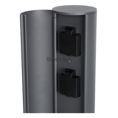 Стовпчик з розетками Lucide POWERPOINT, Anthracite