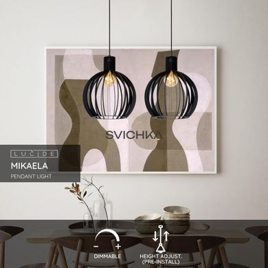 Підвісний світильник Lucide MIKAELA 2xE27 Black, BLACK