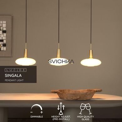Подвесной светильник Lucide SINGALA 3xE27 Matt Gold / Brass