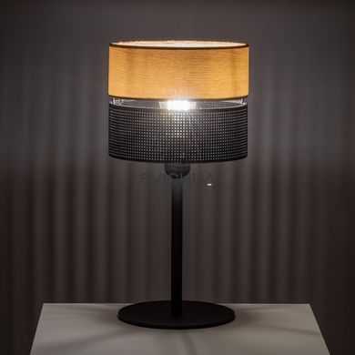 Настільна лампа TK-Lighting NICOL, Black/Beige, Чорний, бежевий, Чорний, Бежевий, Чорний
