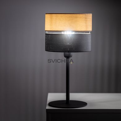 Настільна лампа TK-Lighting NICOL, Black/Beige, Чорний, бежевий, Чорний, Бежевий, Чорний