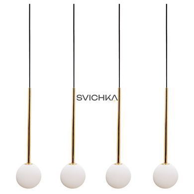 Підвісний світильник Zuma Line ALI 4, Gold/Black, Чорний; золотий, Золотий, Чорний, Білий