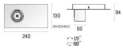 Накладний точковий світильник Labra AURO BASE 60&times;1 NT LED, 4000K, White