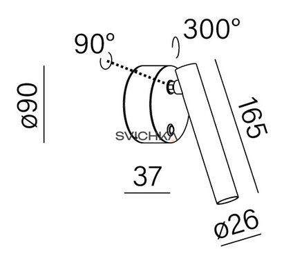 Настінний світильник Aqform PET micro O switch LED Gold