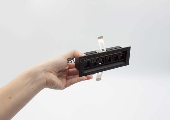 Вбудований світильник Skarlat RSL74165 6&times;2W BK+GD 3000K, Чорний/золотий, 64
