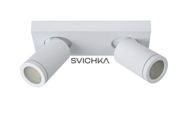 Потолочный точечный светильник для ванной Lucide TAYLOR LED Dim to warm GU10 2x5W 2200K/3000K IP44 White