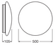 Настінно-стельовий світильник Ledvance SF Circular LED 500 42W/4000K, White