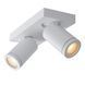 Потолочный точечный светильник для ванной Lucide TAYLOR LED Dim to warm GU10 2x5W 2200K/3000K IP44 White, WHITE