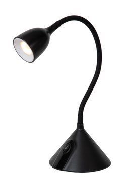 Настільна лампа Lucide MILO &Oslash; 12,8 cm LED 1x3,2W 3000K Black, BLACK, Чорний, Білий, Чорний