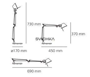 Настінний світильник Artemide Tolomeo micro parete A010300