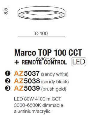 Стельовий світильник Azzardo MARCO 100 White