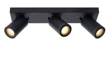 Стельовий точковий світильник для ванної Lucide TAYLOR LED Dim to warm GU10 3x5W 2200K/3000K IP44 Black, BLACK