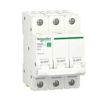Автоматичний вимикач RESI9 Schneider Electric 16 А, 3P, крива, 6кА