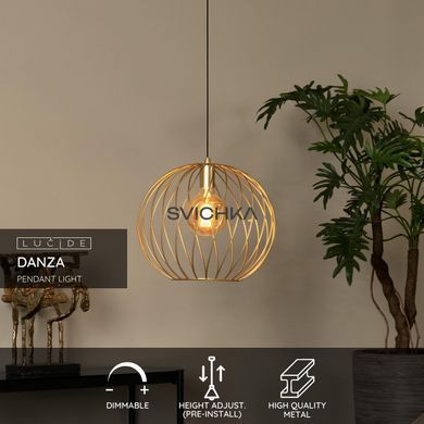 Подвесной светильник Lucide DANZA &Oslash; 40 cm 1xE27 Matt Gold / Brass