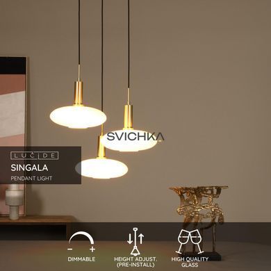 Подвесной светильник Lucide SINGALA 3xE27 Matt Gold / Brass