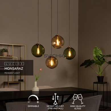 Подвесной светильник Lucide MONSARAZ 4xE27 Green