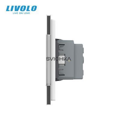 Розетка тройная с заземлением Livolo