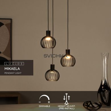 Подвесной светильник Lucide MIKAELA &Oslash; 32 cm 3xE14 Black