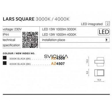Настенный уличный светильник AZzardo LARS SQUARE 3000K Grey