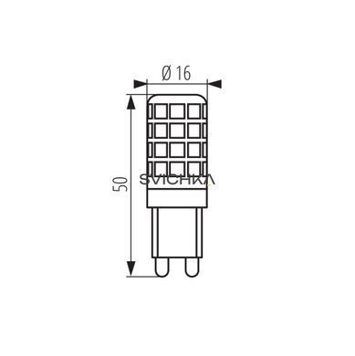 Лампа Kanlux 24526 Zubi LED 4W G9-WW, 4W 3000K