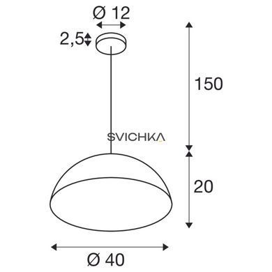 Підвісний світильник SLV FORCHINI M, Black