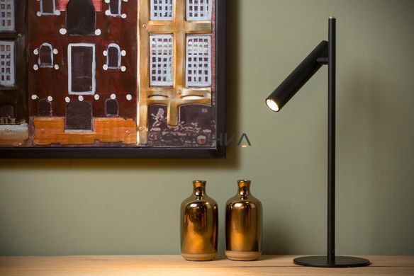 Настільна лампа Lucide PHILON &Oslash; 13 cm LED Dim. 1x4,5W 3000K Black, BLACK, Чорний, Чорний, Чорний
