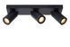 Потолочный точечный светильник для ванной Lucide TAYLOR LED Dim to warm GU10 3x5W 2200K/3000K IP44 Black, BLACK