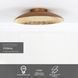 Стельовий світильник Lucide FOSKAL &Oslash; 34,5 cm LED 1x12W 2700K Brass, Brass, Латунь, Латунь