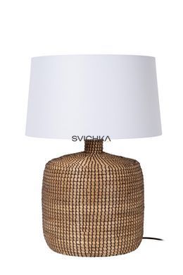 Настільна лампа Lucide AMBALA 1xE27 Natural, Natural, Натуральний, Білий