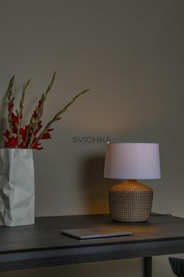 Настільна лампа Lucide AMBALA 1xE27 Natural, Natural, Натуральний, Білий