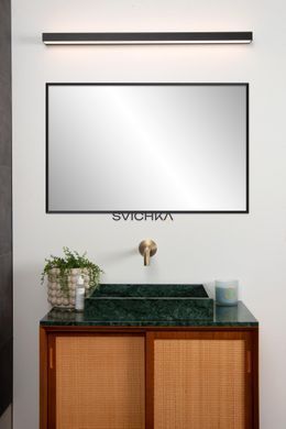 Настінний світильник для ванної Lucide ALEXA LED 1x13W 3000K IP44 Black, BLACK