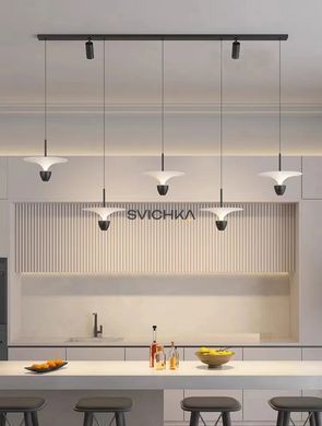 Світильник підвісний KLOODI DECO PE-NIMBA300 6W+6W 3K WH/BK, Білий, Чорний