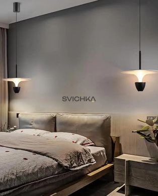 Світильник підвісний KLOODI DECO PE-NIMBA300 6W+6W 3K WH/BK, Білий, Чорний