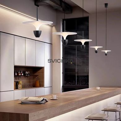 Світильник підвісний KLOODI DECO PE-NIMBA300 6W+6W 3K WH/BK, Білий, Чорний