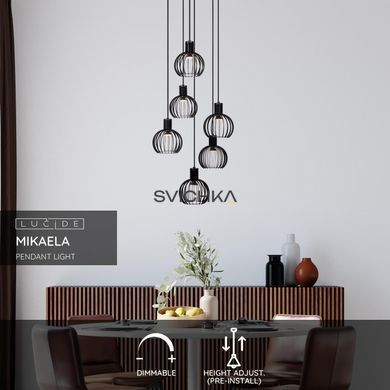 Подвесной светильник Lucide MIKAELA &Oslash; 35 cm 6xE14 Black